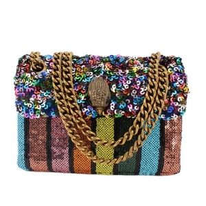 Kurt Geiger Multicolor Sequin Chain Strap Bag